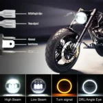 Motorcycle Crystal 5.75 inch LED Headlight Modification Accessories - Image 8