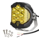 OL-1950Y 5 inch DC12V-30V 5000LM 6500K 50W Car LED Light on Three Sides Headlight for Jeep Wrangler (Gold Light) - Image 5