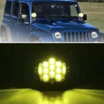OL-1950Y 5 inch DC12V-30V 5000LM 6500K 50W Car LED Light on Three Sides Headlight for Jeep Wrangler (Gold Light) - Image 7