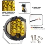 OL-1950Y 7 inch DC12V-30V 8000LM 6500K 90W Car LED Light on Three Sides Headlight for Jeep Wrangler (Gold Light) - Image 6