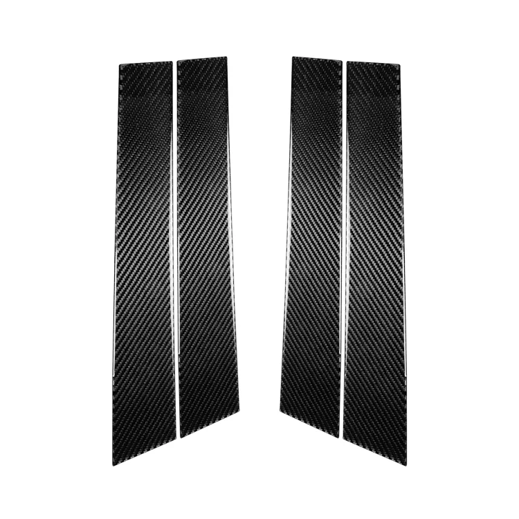 4 PCS Car Carbon Fiber B Pillar Decorative Sticker for Infiniti FX 2009-2013/QX70 2014-, Left and Right Drive Universal