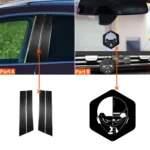 4 PCS Car Carbon Fiber B Pillar Decorative Sticker for Infiniti FX 2009-2013/QX70 2014-, Left and Right Drive Universal - Image 6