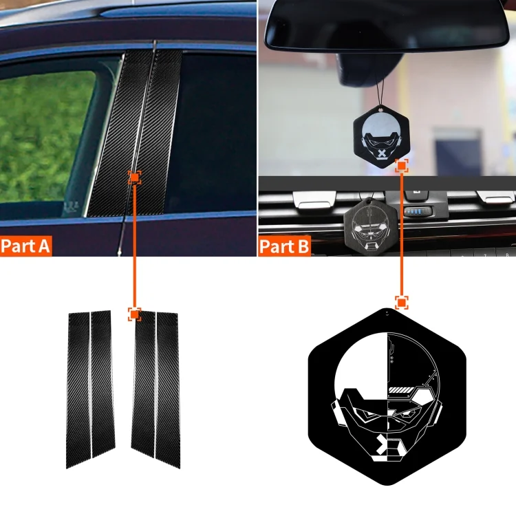 CRP3715_5.webp 4 PCS Car Carbon Fiber B Pillar Decorative Sticker for Infiniti FX 2009-2013/QX70 2014-, Left and Right Drive Universal - Image 6