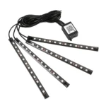 4 in 1 Universal Car Cigarette Lighter 8-color APP Control LED Atmosphere Light Decorative Lamp, with 12LEDs Lamps Cable Length: 1.5m - Image 2