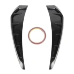 2 PCS Car Soft Silicone Decorative Sticker Outside Sticker, Bright Black - Image 2
