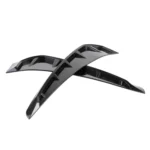 2 PCS Car Soft Silicone Decorative Sticker Outside Sticker, Bright Black - Image 3