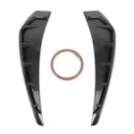 2 PCS Car Soft Silicone Decorative Sticker Outside Sticker, Carbon Fiber Texture - Image 2