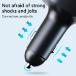 C13 Multifunctional Car Dual USB PD Fast Charger Bluetooth FM Transmitter with Atmosphere Light - Image 3