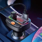 C15 Multifunctional Car Dual 3.1A+Type-C USB Charger Bluetooth FM Transmitter with Atmosphere Light - Image 7