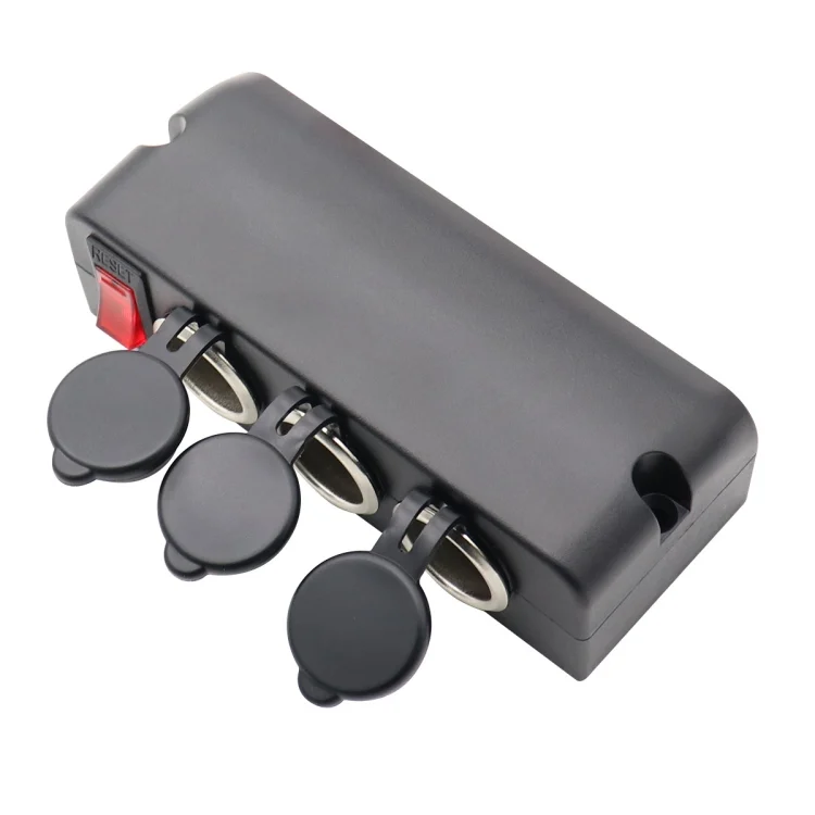 CRP3798_2.webp 3 in 1 12-24V 16A Car Cigarette Lighter Socket with Overload Protection Switch Control - Image 3