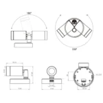 RV 10-30V Multi-functional Reading Light with Touch Switch, Style: Straight Hose - Image 3