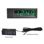 3 in 1 Car High-precision Electronic LED Luminous Clock + Thermometer + Voltmeter - Image 6