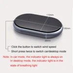 Car Wireless Negative Ion Solar Air Purifier - Image 2