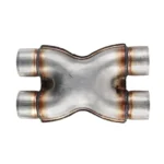 Dual 2.5 inch Car Universal 304 Stainless Steel X-type Exhaust Pipe - Image 4