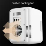 8L 37-48W Tempered Glass Panel Car / Home Mini Refrigerator US Plug - Image 2