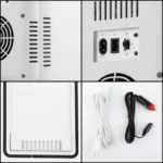 8L 37-48W Tempered Glass Panel Car / Home Mini Refrigerator US Plug - Image 4