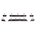 Car Air Conditioner Panel Switch Button 11-button 61319313923 for BMW F10 / F07 / F02 - Image 2