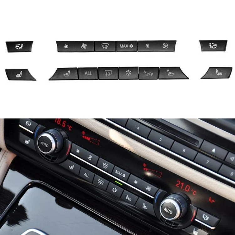 CRP4018.webp Car Air Conditioner Panel Switch Button 14-button 61319313923 for BMW F10 / F07 / F02 - Image 1