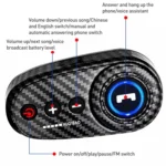 K10 Motorcycle Bluetooth Helmet Headset, Black Hard Pole Microphone - Image 4