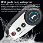 K10 Motorcycle Bluetooth Helmet Headset, Black Hard Pole Microphone - Image 6