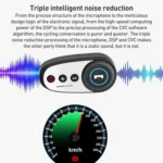 K10 Motorcycle Bluetooth Helmet Headset, Black Hard Pole Microphone - Image 9