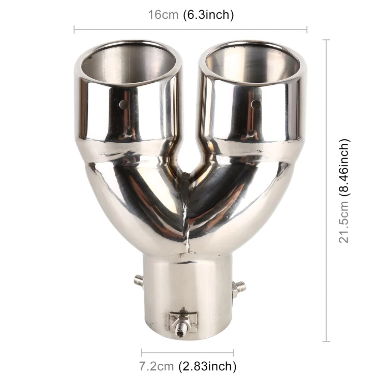 CRP4177S_2.webp Universal Car Styling Stainless Steel Elbow Exhaust Tail Muffler Tip Pipe, Inside Diameter: 7.2cm - Image 3