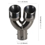 Universal Car Styling Stainless Steel Straight Exhaust Tail Muffler Tip Pipe, Inside Diameter: 6cm - Image 3