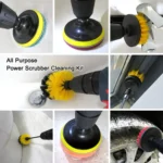 4 in 1 Floor Wall Window Glass Cleaning Descaling Electric Drill Brush Head Set, Random Color Delivery - Image 7