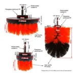 12 in 1 Floor Wall Window Glass Cleaning Descaling Electric Drill Brush Head Set, Random Color Delivery - Image 6