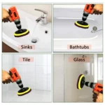 23 in 1 Floor Wall Window Glass Cleaning Descaling Electric Drill Brush Head Set - Image 4