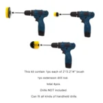 31 in 1 Floor Wall Window Glass Cleaning Descaling Electric Drill Brush Head Set - Image 4