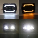2073S 1 Pair 7 inch Car Square Headlight Work Light - Image 5