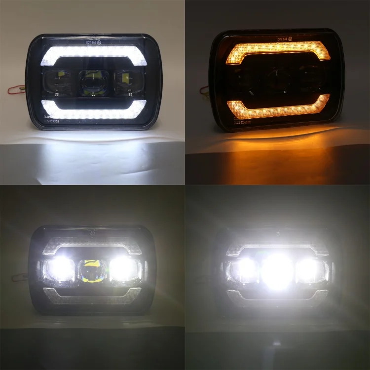 CRP4370_4.webp 2073S 1 Pair 7 inch Car Square Headlight Work Light - Image 5