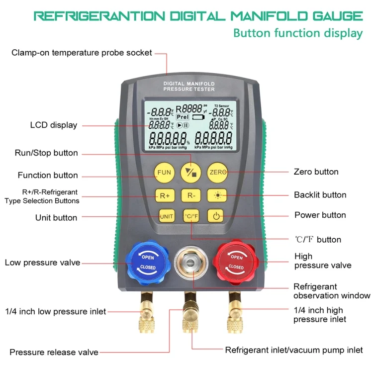 CRP4498_3.webp DUOYI DY517 Car Air Conditioning Repair Electronic Refrigerant Meter Air Conditioning Fluoride Meter - Image 4