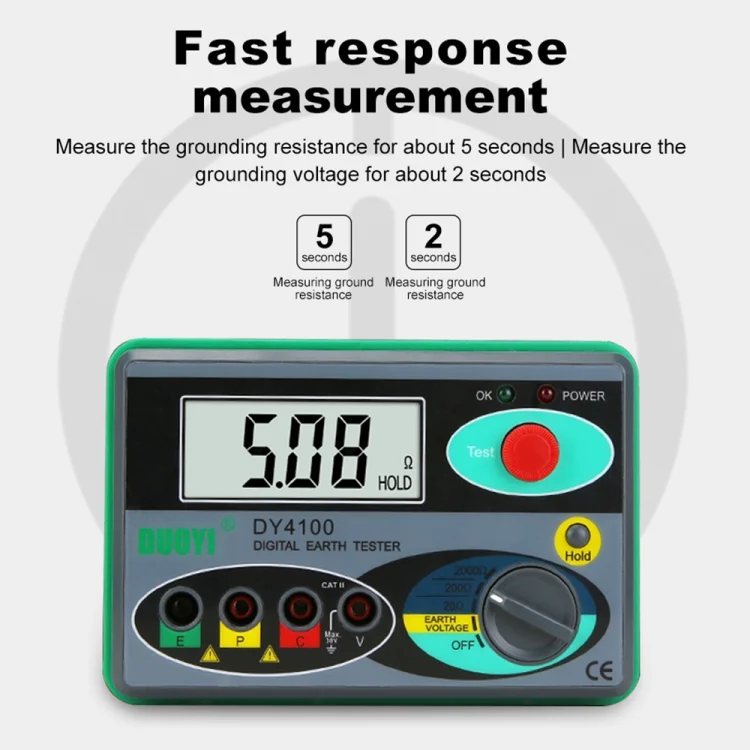 CRP4503_8.webp DUOYI DY4100 High-precision Digital Ground Resistance Meter Resistance Tester - Image 9