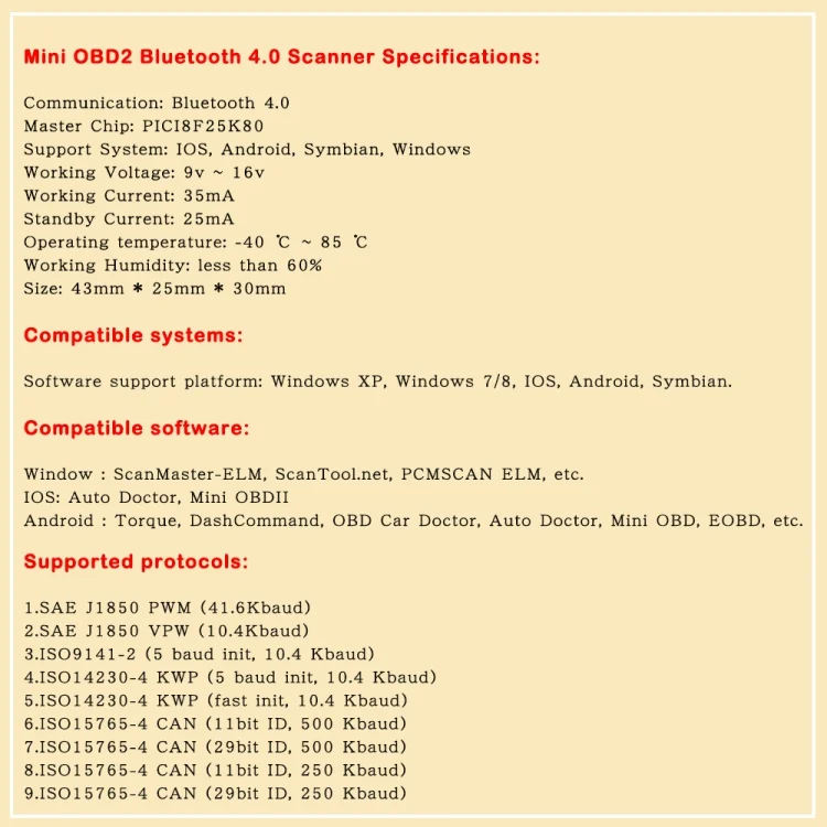 CRP4579_10.webp Mini Bluetooth 4.0 ELM327 OBD Car Fault Diagnostic Scanner with Power Switch - Image 11