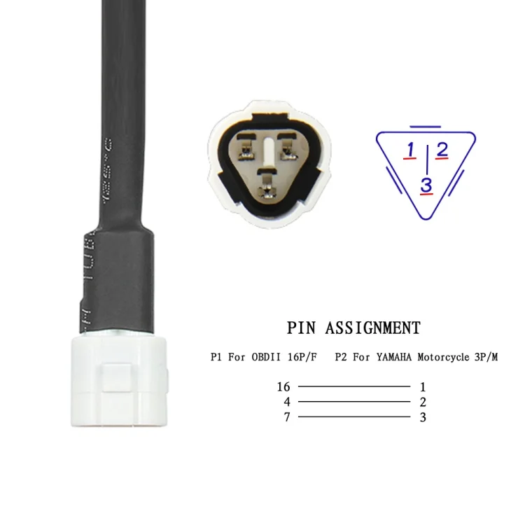 CRP4581_4.webp OBD to 3Pin Motorcycle Adapter Cable for Yamaha - Image 5