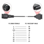 38 Pin to OBD2 Truck Cable for IVECO - Image 5