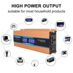 Carmaer Modified Sine Wave 48V to 220V 2200W Car Multi-function Double Digital Display Inverter Household Power Converter - Image 7
