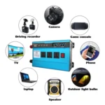 Carmaer 60V to 220V 3000W Intelligent Fan Car Double Digital Display Inverter Household Power Converter - Image 7