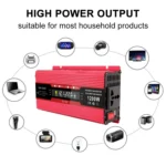 Carmaer Universal 24V to 220V 1200W Car LCD Display Inverter Household Power Converter - Image 7