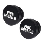 2 PCS Car / Motorcycle FIRE MISSILE Letter Metal Cigarette Lighter Dust Cover