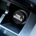 2 PCS Car / Motorcycle FIRE MISSILE Letter Metal Cigarette Lighter Dust Cover - Image 6