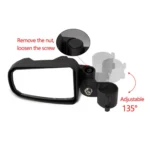 Pair All-terrain Vehicles Wide Field View 2.0 inch Rearview Mirror Side Reflector Mirror for UTV / ATV - Image 4