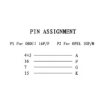 10Pin to 16Pin Car OBD2 Conversion Cable OBDII Diagnostic Adapter Cable for Opel - Image 5