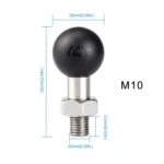 WUPP PJ-416A2 YF-213 Motorcycle Rearview Mirror Mount M10 Bracket Fixed Ball Head - Image 3