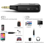 A60 3 in 1 Car Bluetooth Receiver Transmitter 3.5AUX Hands-free Call - Image 6