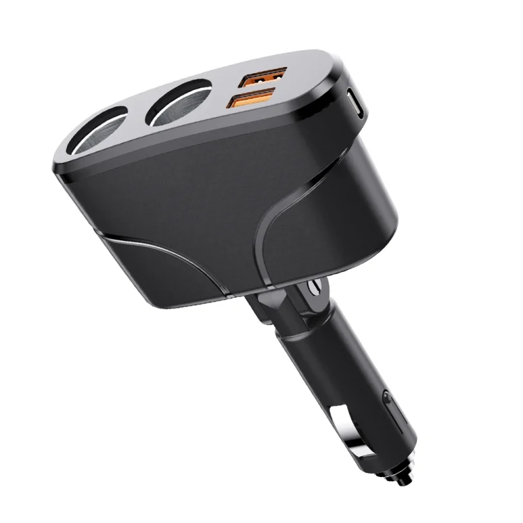 CRP4767.webp TR35 Car 2 in 1 Cigarette Lighter Extension Socket 20W PD Fast Charge QC3.0 USB Charger - Image 1