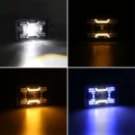 OL-2051S 1 Pair 4x6 inch Off-road Vehicle Modified Angel Devil Eyes Rectangular Headlight - Image 6