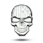 Three-dimensional Devil Skull Metal Plating Car Sticker